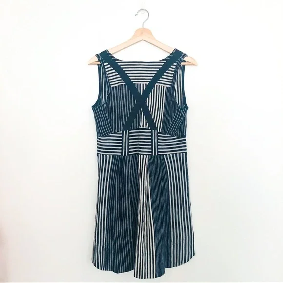 Marc by Marc Jacobs Normandy Blue Stripe Dress Size Small - Picture 3 of 14